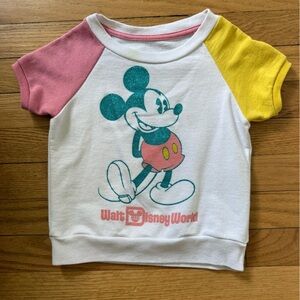 Disney Mickey Girls Sweatshirt Tee XS Disney World